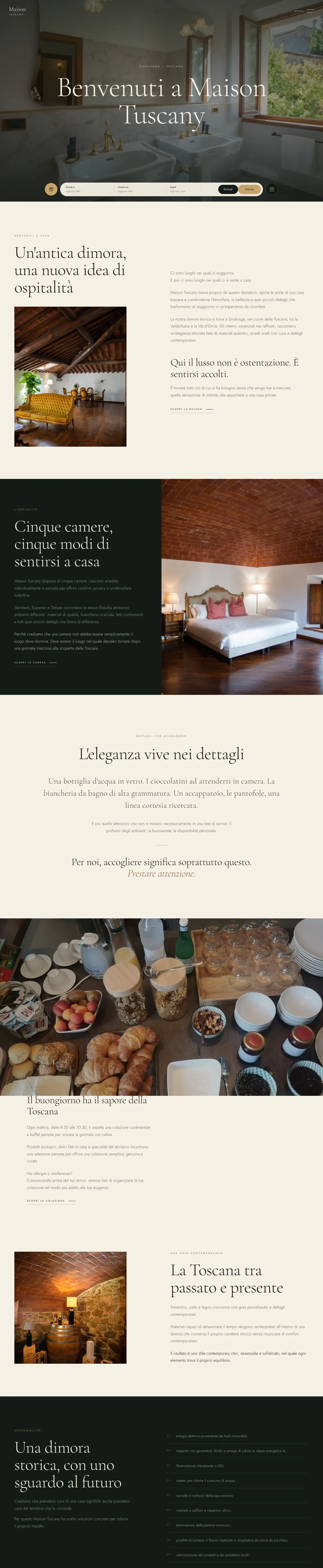 Maison Tuscany — Anteprima del sito