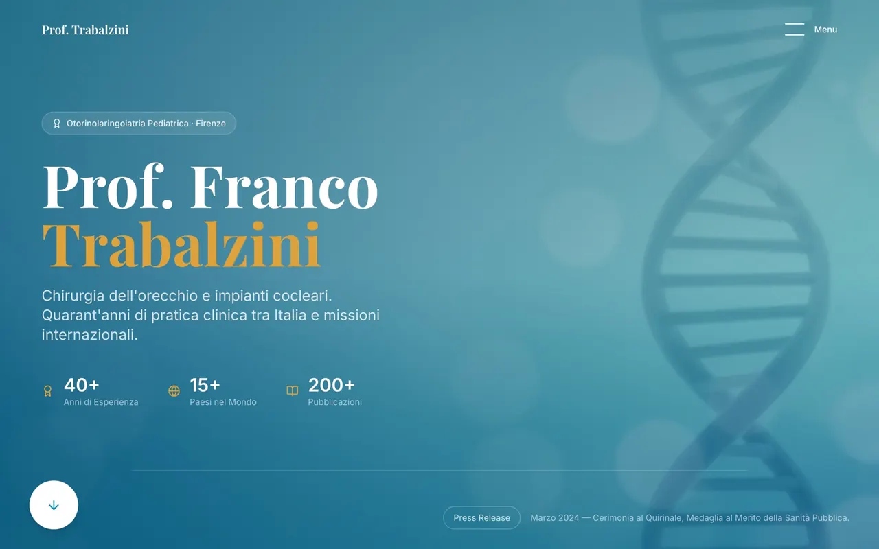 Prof. Franco Trabalzini — anteprima del progetto